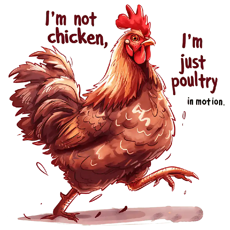 I'M Not Chicken Just Poultry Handmade