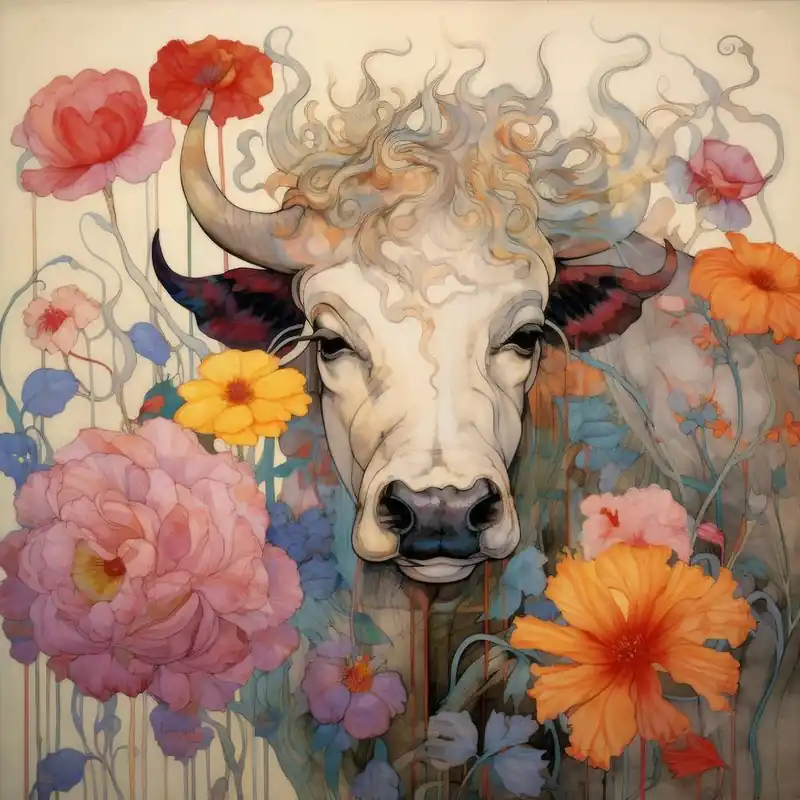 Cow Surrounded by Flowers Don’t Miss Out