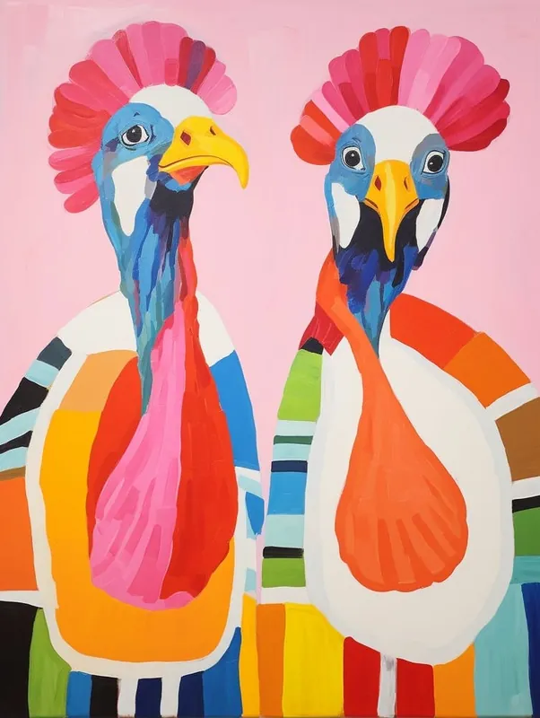 Colourful Kids Animal Art Turkey Save Now