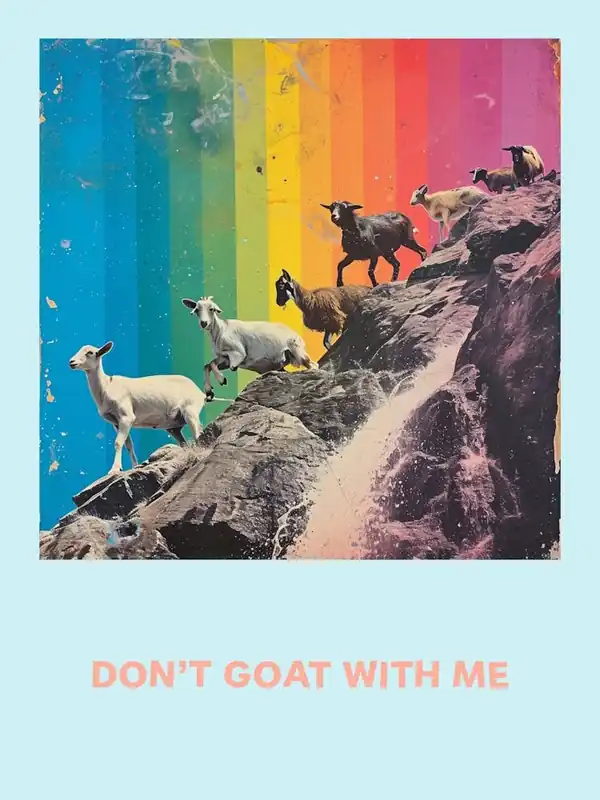 New Release Don T Goat With Me Rainbow Poster 7