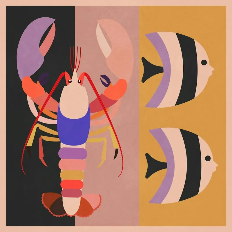 Premium Abstract Marine Life