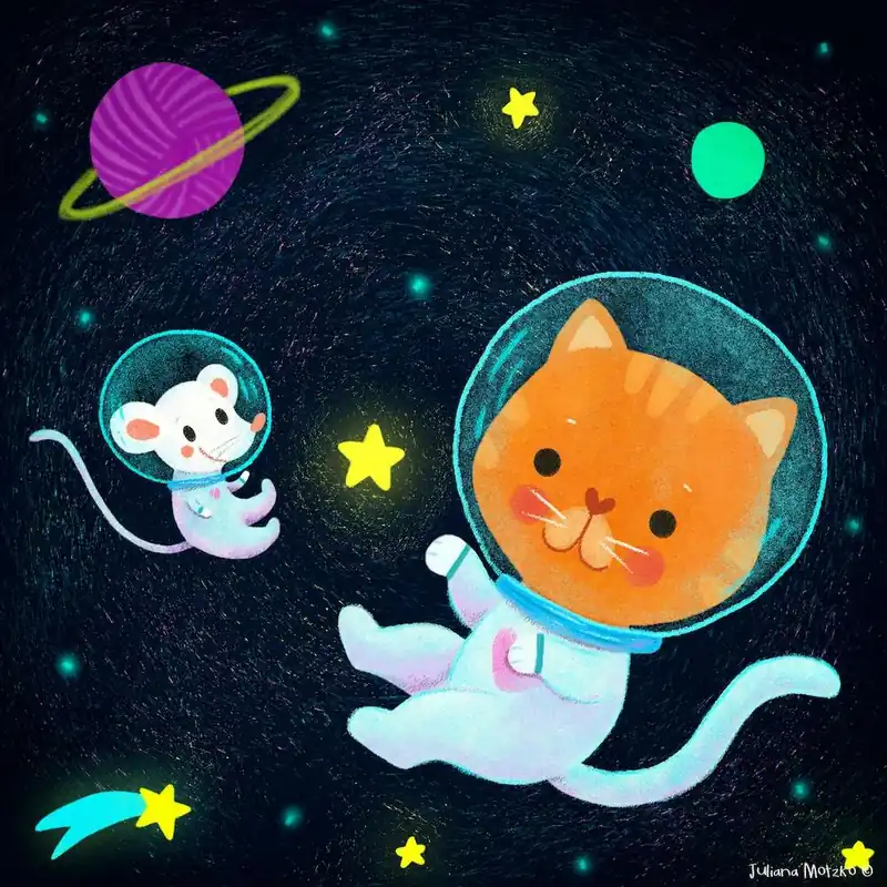 Cat And Mouse In The Space Square Bargain