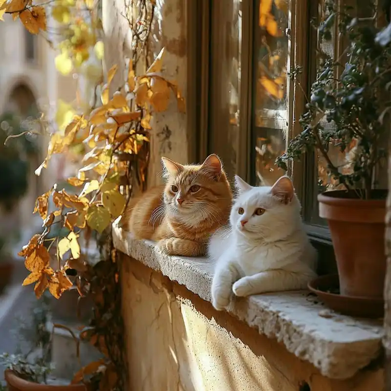 Two Cats On A Window Sill Holiday Sale