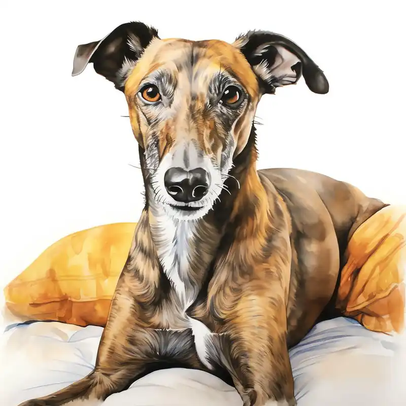 Brindle Greyhound relaxing New Release