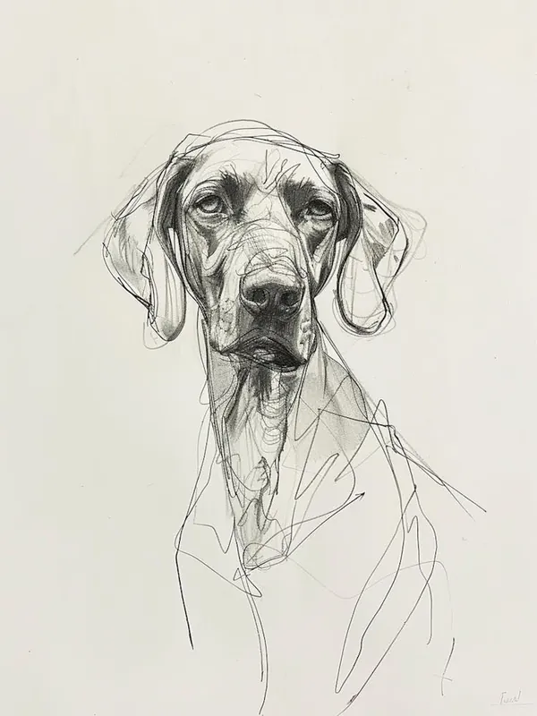 Discount Vizsla Dog Charcoal Line 4