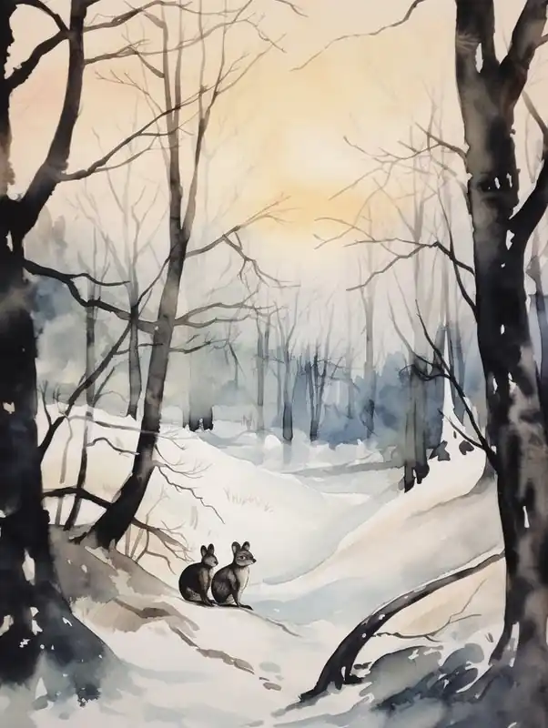 Winter Watercolour Mouse 2 Holiday Sale