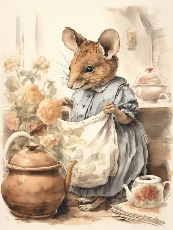 Storybook Animal Watercolour Mouse 2 Direct From Factory