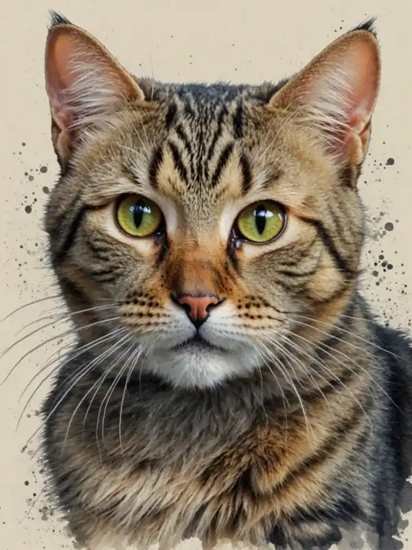 Professional Grade Tabby Cat Canvas Art